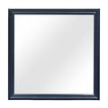 Convenience Concepts Charlie Sleek Wood Mirror, Blue HI2978274